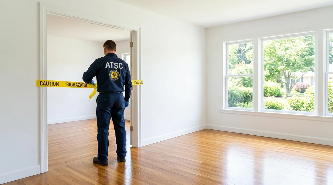 Certified biohazard cleanup crew performing Crime Scene Cleanup in Tarpon Springs